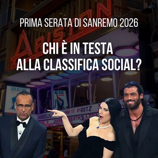 Prima serata di Sanremo 2026: chi è in testa alla classifica social?